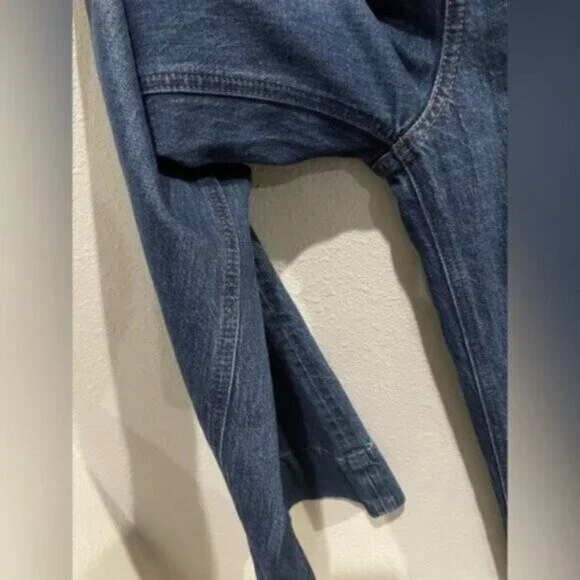 J.Crew High Rise Contemporary Wide Leg Stretch Mod Dark Jean Trouser - Picture 2 of 8